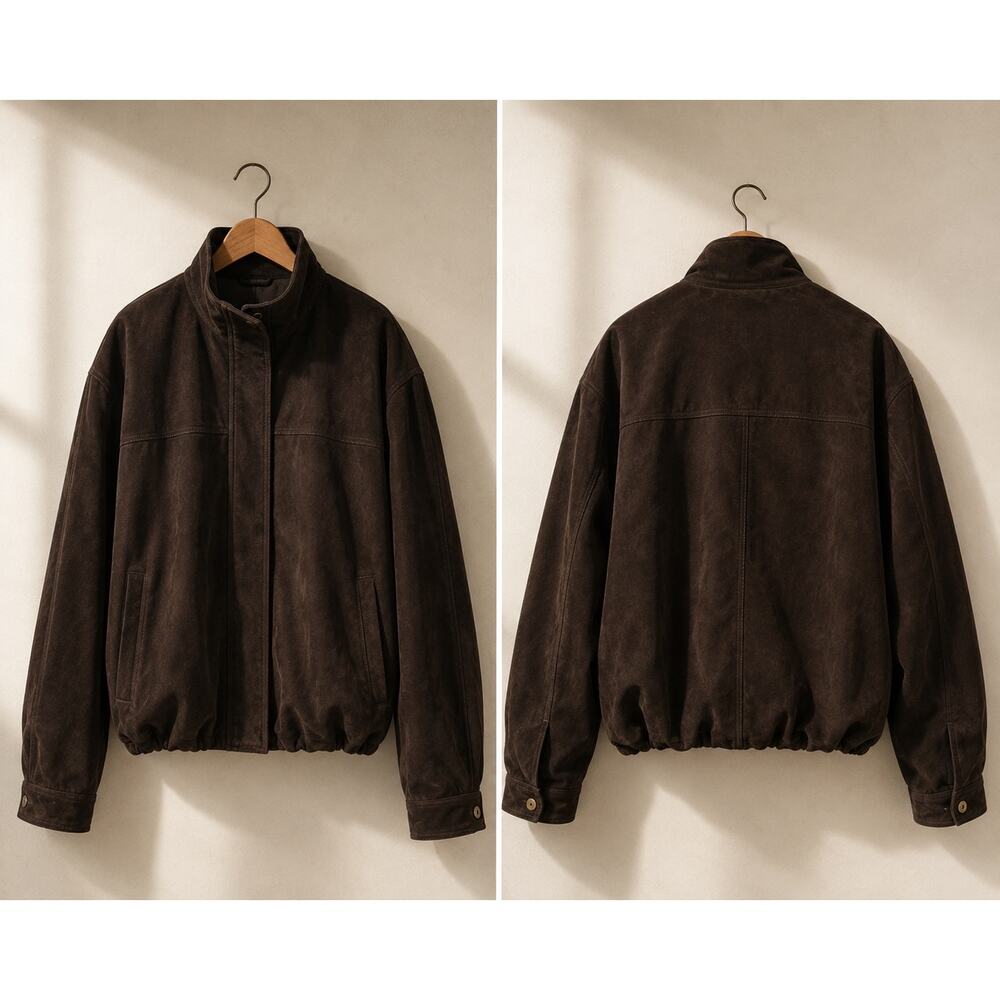 Reformation x Veda Kendall Suede Jacket Mole Suede Size M - Picture 7 of 8